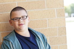 Photo of overweight teen