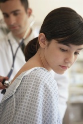 Teen girl at doctor's office