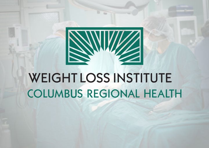 Weight Loss Insitute logo sumperimposed over bariatric surgeons in surgery.