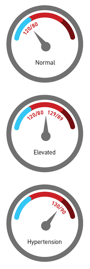 Blood pressure gauge numbers