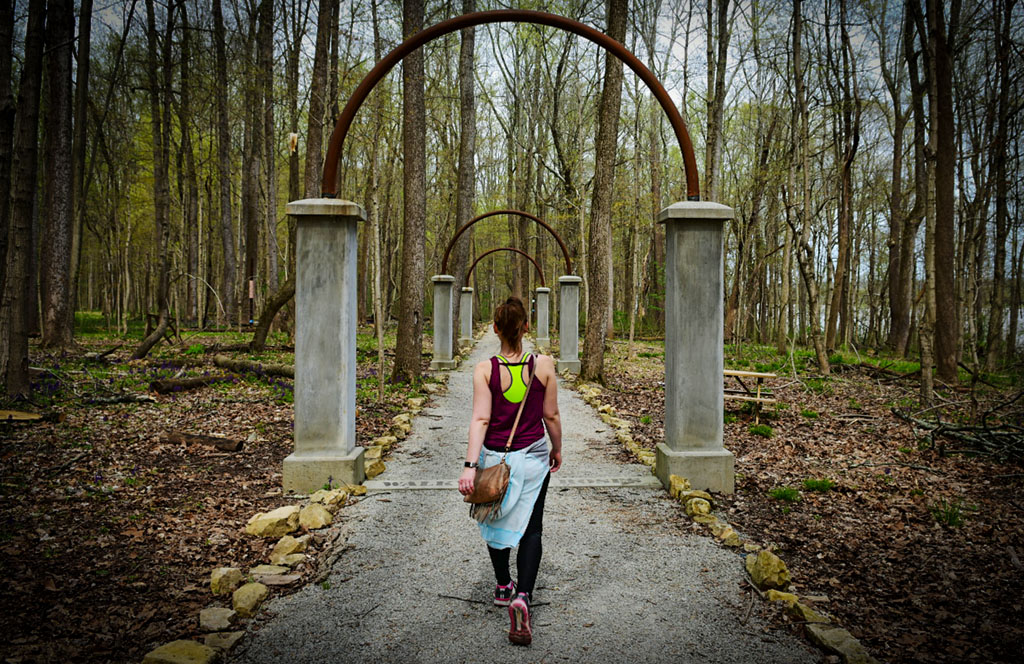 Rose Island archway in Charlestown State Park