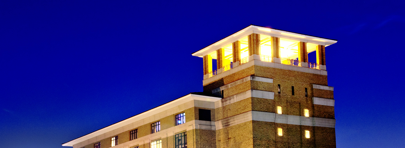 Columbus Regional Hospital exterior at night