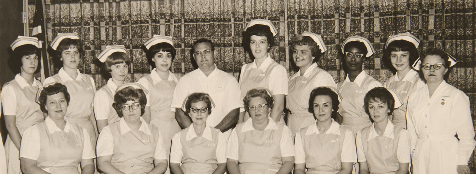 Group photo of nurses from the 1960s