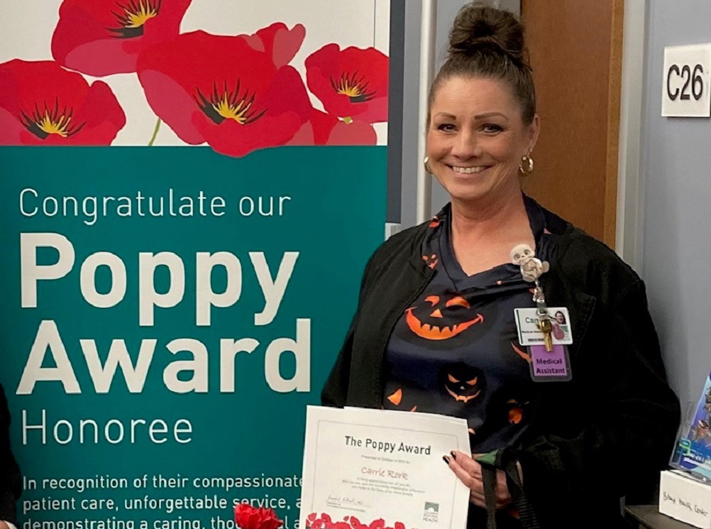 Carrie Rork, Poppy Award recipient.