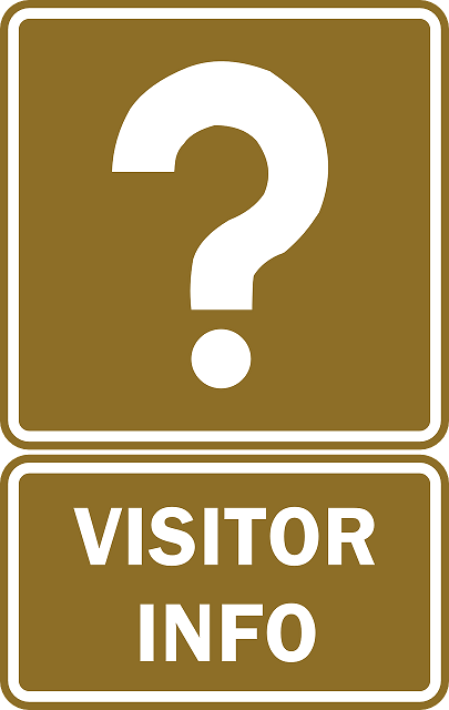 sign that says visitor info