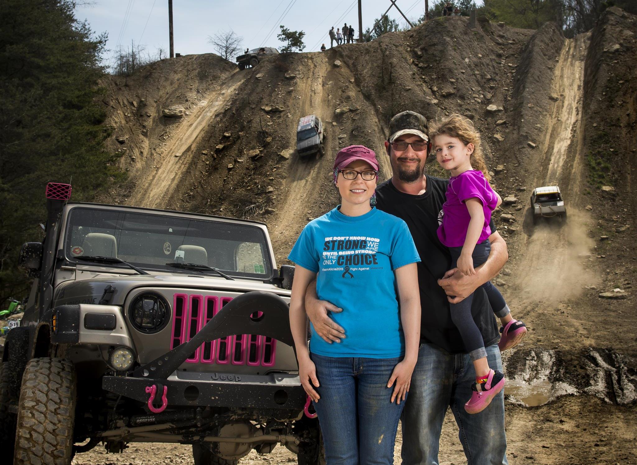 Alicia Mitchell and her family during a recent off-road adventure at Redbird State Recreation Area in Linton, Indiana.