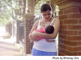 birthingcenter_breastfeeding 266x198_trans Mother breastfeeding her infant child
