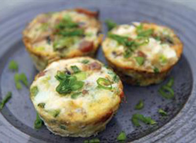 Bite-size egg casseroles