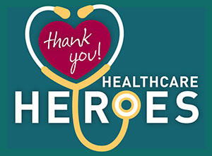 Healthcare Heroes yard sign design.