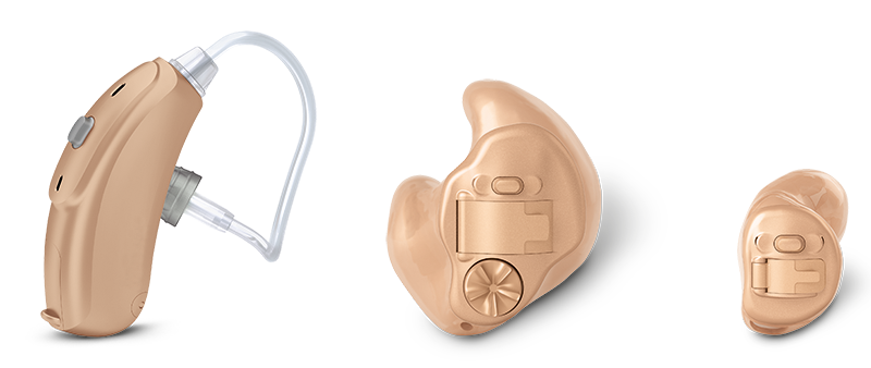 Various hearing aid styles