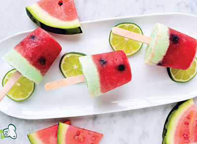 Watermelon ice pops