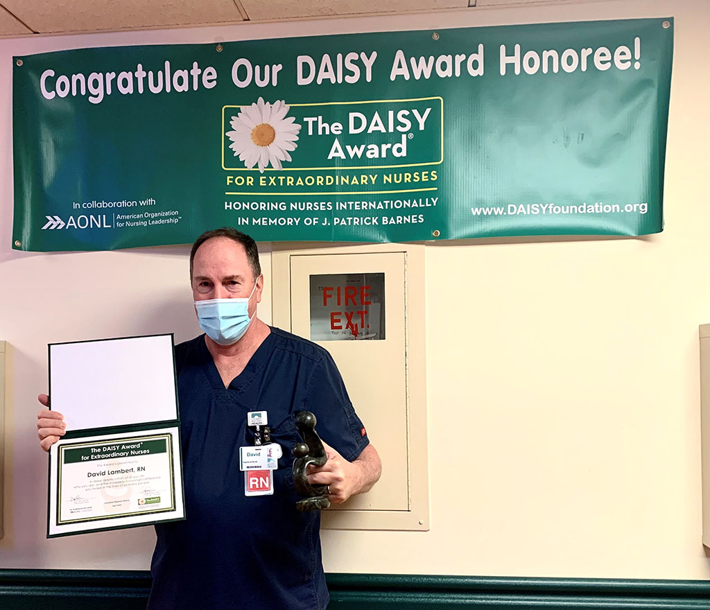 David Lambert, April 2022, DAISY Award Honoree.