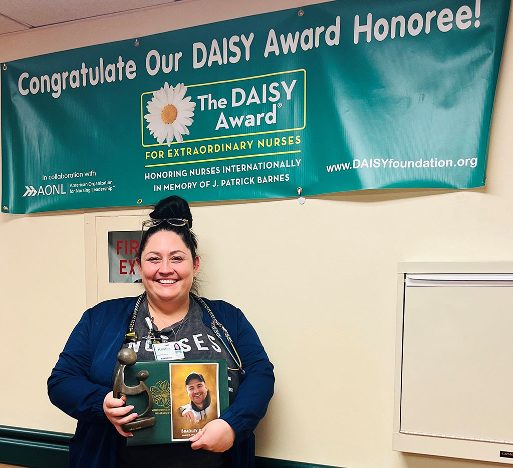 Kristin Miller RN April 2023 DAISY Award recipient