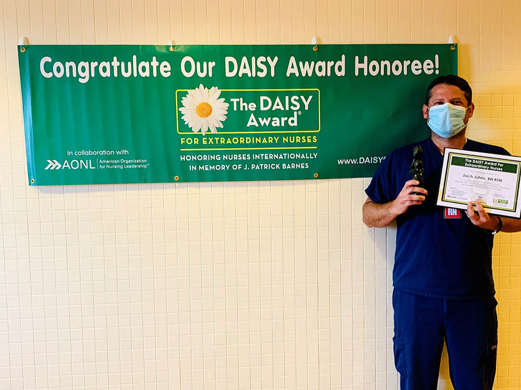 Zach Johns, DAISY Award winner