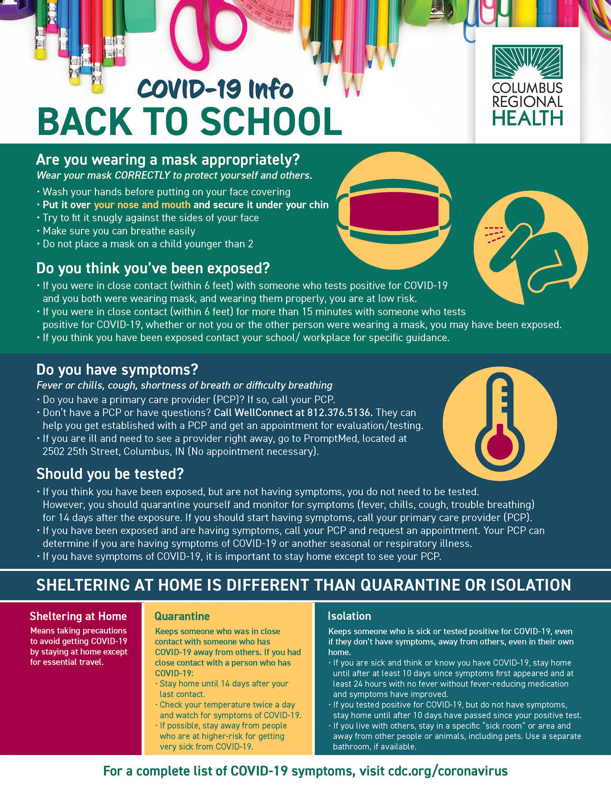 COVID19 Back to School Infographic