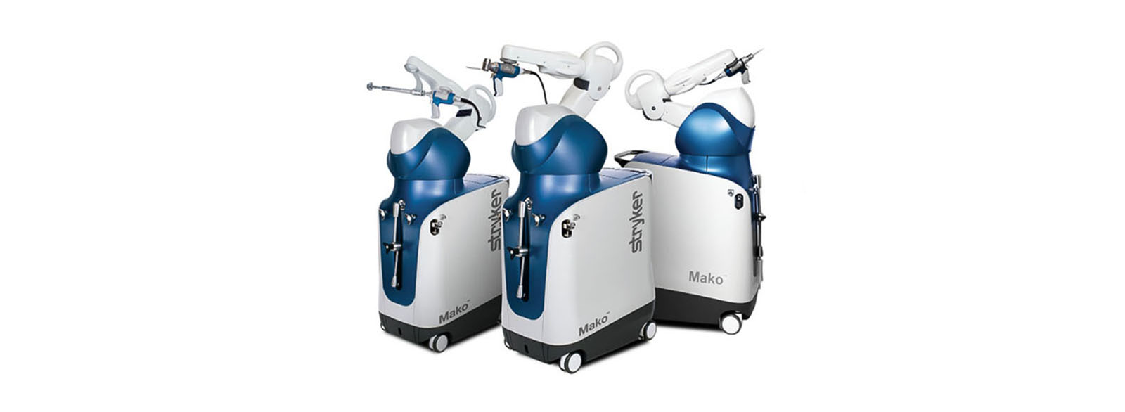 Mako and Stryker robotic orthopedic surgery devices for total knee replacement and robotic hip surgery.