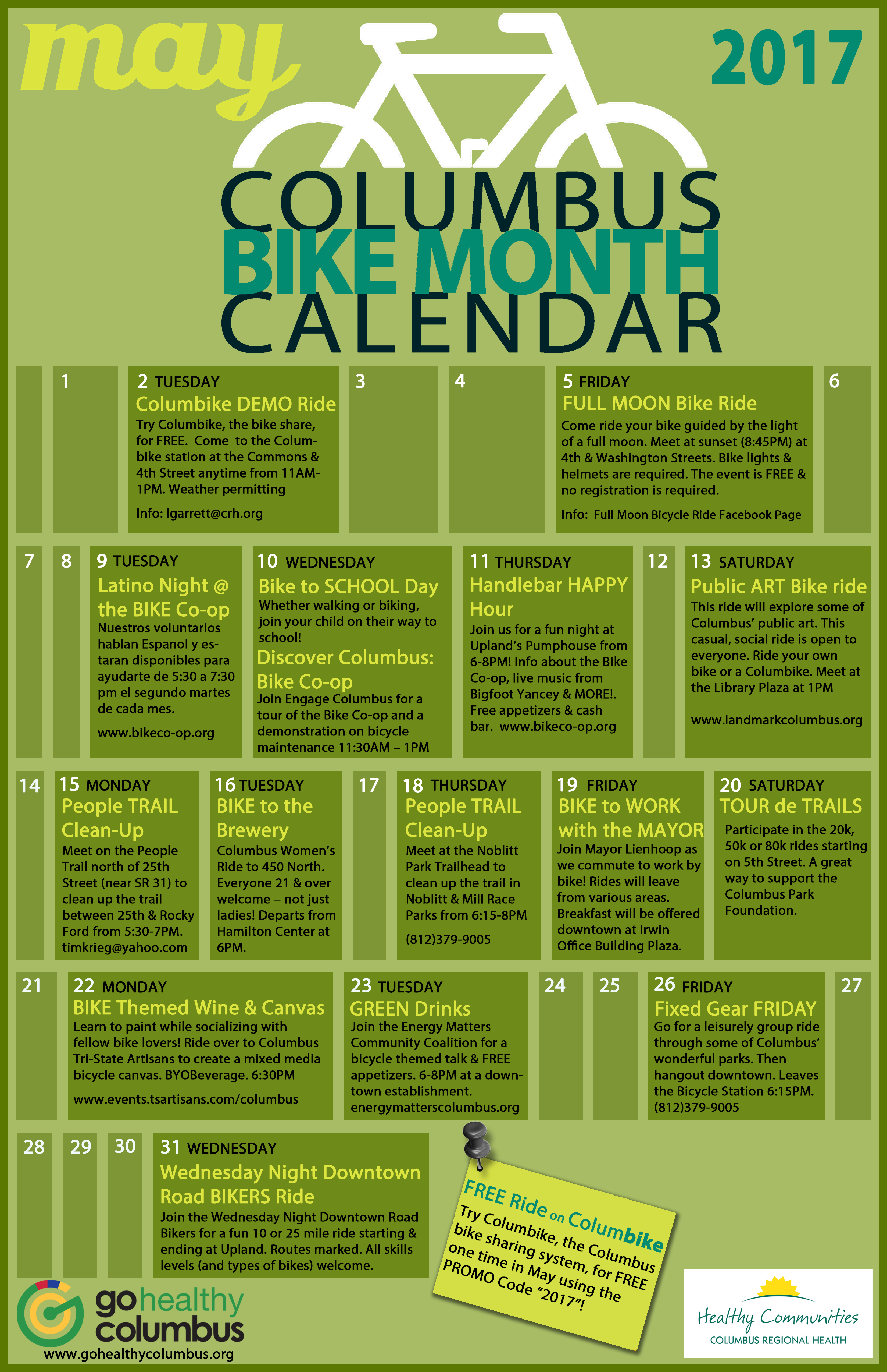 bike month calendar