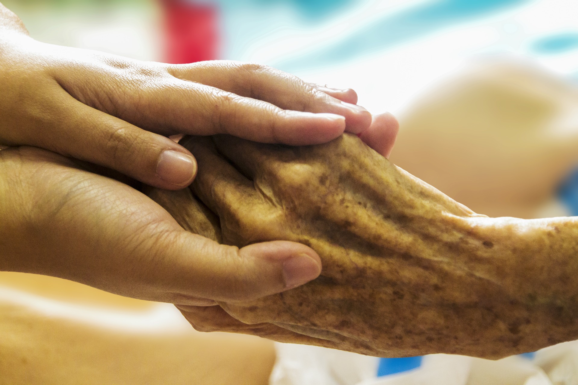 ELDER Adult hand holder elderly hand