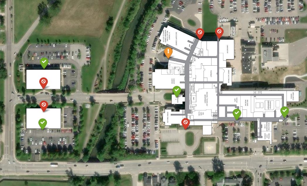 newMap CRH campus map satellite view.